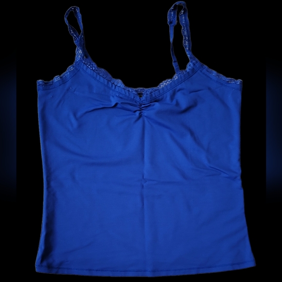 SALE 3 for $15 Royal Blue Tank / Cami Adjustable Straps Lace Sz S - Picture 1 of 6